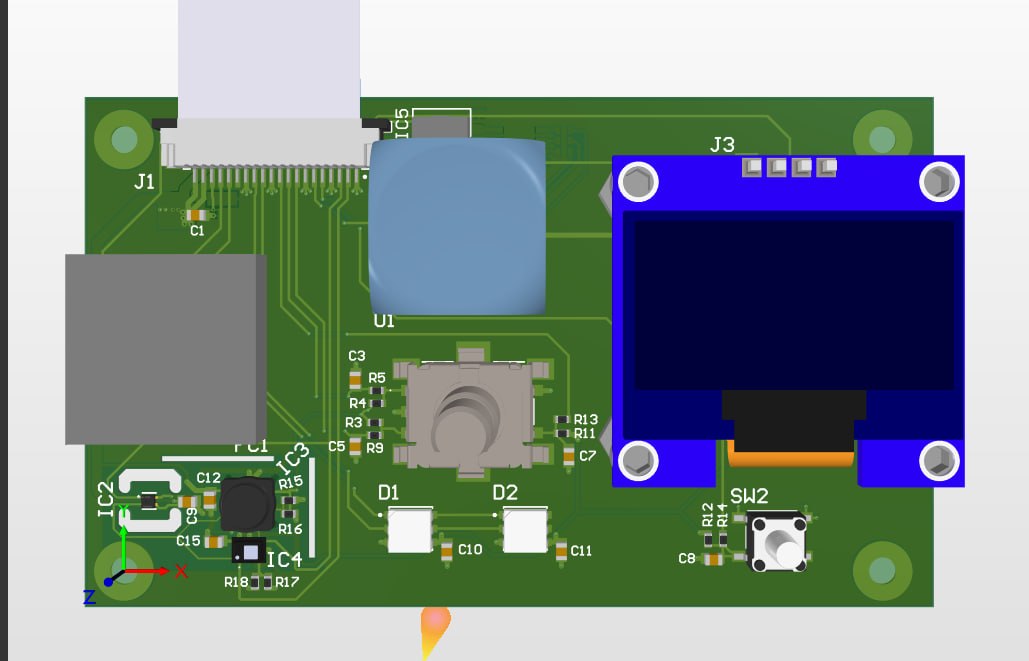 Nixie clock control PCB render