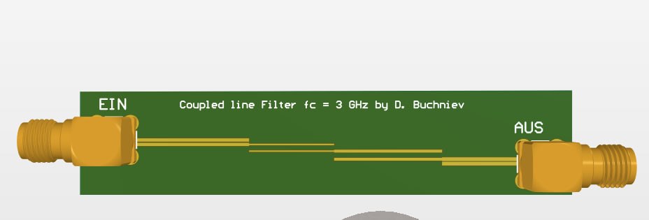 STM32 oscilloscope PCB render